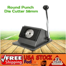 Round Punch Die Cutter Graphic Paper Badge Circle Card Cutting Machine 70mm