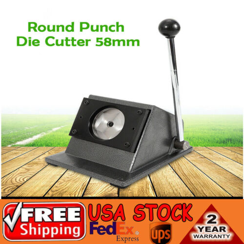 Round Punch Die Cutter Graphic Paper Badge Circle Card Cutting Machine 70mm