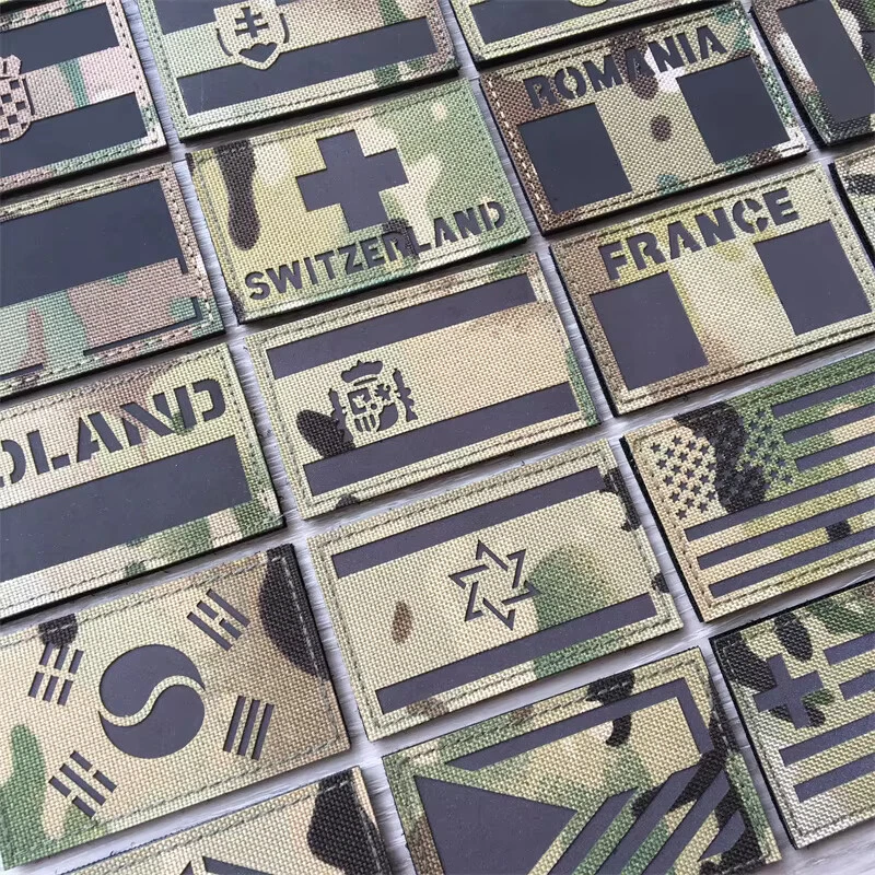 National Flag Combat Patch Multicam official VELCRO® Badge Military IRR - Image 3 of 4