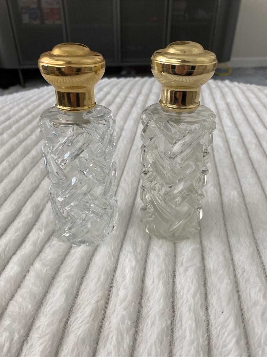 Set Of Vintage Step Paris Crystal Perfume Atomizer Bottle Made