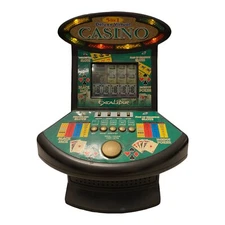 Excalibur 5 IN 1 Deluxe Virtual Poker Electronic Slot Casino Game VR02-V  Works!