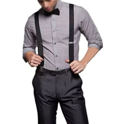 Unisex Hosenträger Stark 25mm Damen Herren Extra Breit,Y-Form Hose, Mit 4 Clips` - Bild 1 von 4