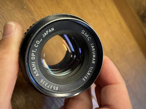 *Near Mint ++* Pentax ESII ES II Black Film Camera SMC Takumar 55mm F/1.8 /Japan - Picture 10 of 18