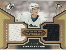 05-06 Sidney Crosby SPx Winning Materials Gold 2 Color Rare Rookie Jersey 54/99