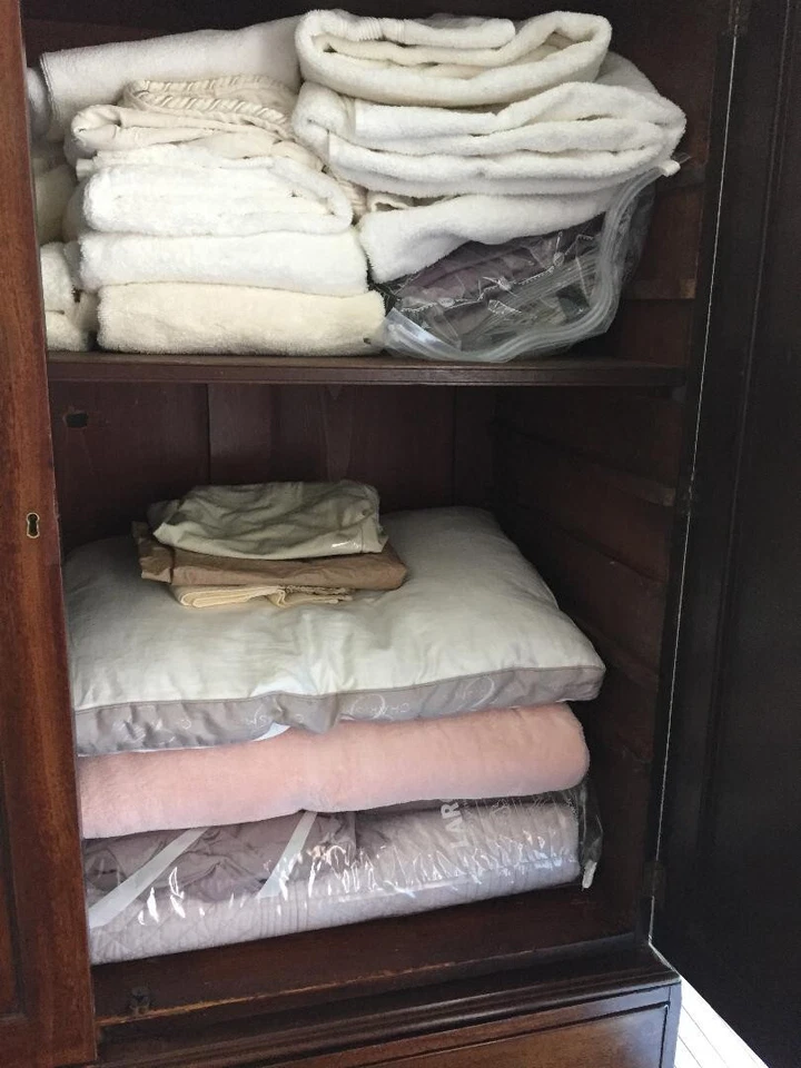 Prensa de lino antigua Chippendale tradicional de 1820, armario, armario Foto 4 de 4