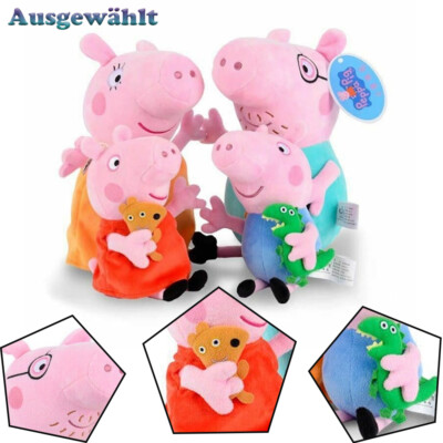 4-pcs Peppa Pig  Rage Family Rosa  Soft Plüsch Spielzeug,Puppe Plüschtier Neu  