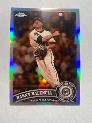2011 Topps Chrome Sepia Refractors #41 Danny Valencia #'d 35/99 Twins