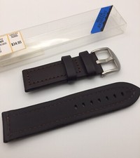 Hadley Roma Genuine Leather MS905 Brown 24mm 24R Watch Band