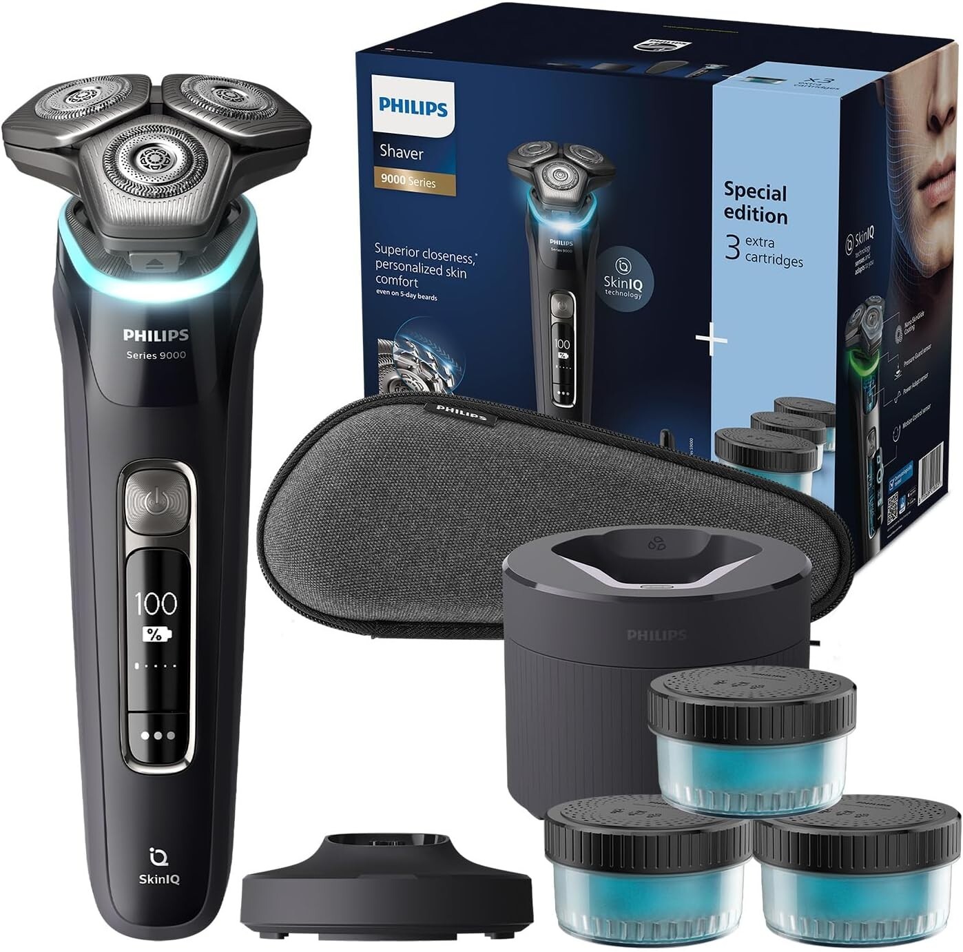 Cuchilla Eléctrico Philips Máquina de Afeitar S9000 S9976/63 + Apoyo Recambio Y