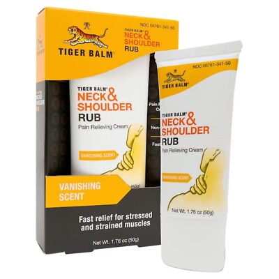 Tiger Balm Neck & Shoulder Rub Muscle Ache Pain Relief Cream (1.76 OZ)