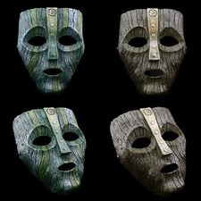 Resin Loki Mask Deluxe Jim Carrey The Mask Halloween Fancy Dress Costume 2 Color