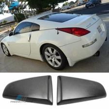 Fit 03-08 Nissan 350Z PU Rear Window Louvers Covers Side Quarter Scoops