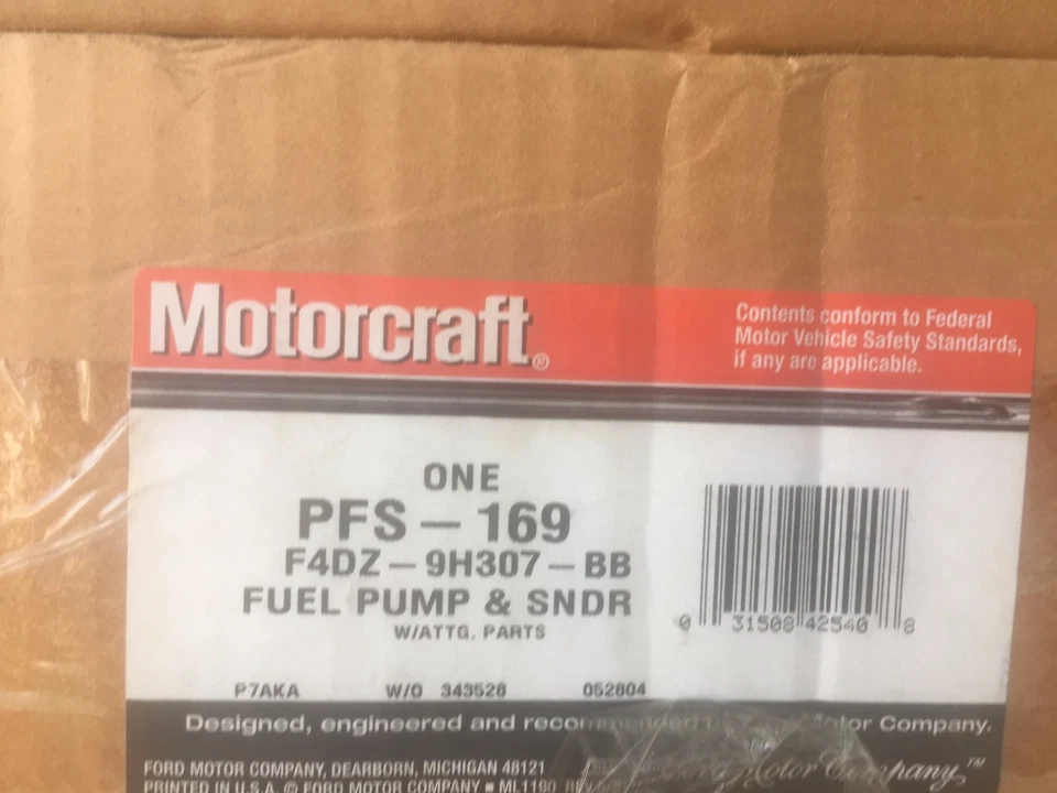 Fuel Pump Lincoln Continental Ford Taurus Mercury Sable MOTORCRAFT PSF169 NIB - Image 4 of 4