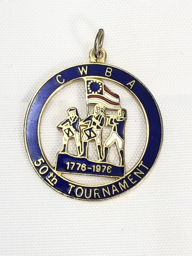 Vintage CWBA 1776 1976 Bicentennial 50th Tournament Bowling Award Pendant - 第 1/2 張圖片