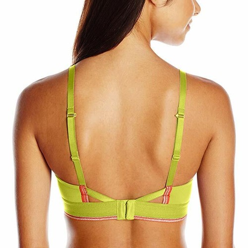 NWT Wacoal b.tempt'd Wireless Low Impact Convertible Sports Bra 32 Green Red - Picture 2 of 10
