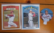Juan Soto 2021 Topps Heritage 1972 Candy Lid #23 & In Action & Base Lot