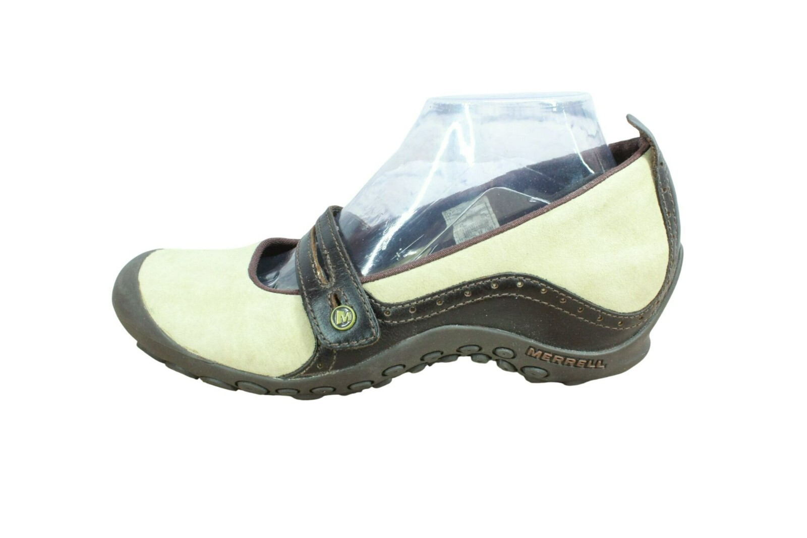 Scarpe da donna Merrell Plaza Bandeau Mary Jane slip on in pelle marrone taglia 9 5