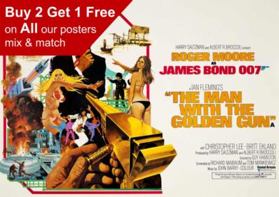 James Bond 007 Der Mann mit dem goldenen Gun Poster A5 A4 A3 A2 A1