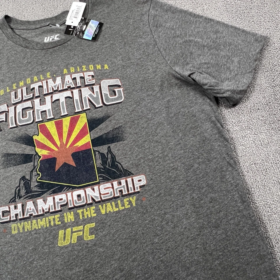 Camisa UFC Adulto Extra Grande Manga Corta MMA Arizona Lucha Informal Para Hombre Foto 4 de 4
