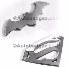 2 - Brand New Superman Vs Batman Chrome Badges Emblem Superman Batman Chrome 2 - Brand New Superman Vs Batman Chrome Badges Emblem Superman Batman Chrome