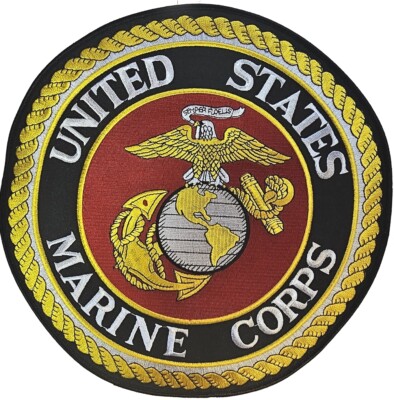 Marine Corps HUGE Back Patch Crest Emblem Eagle Globe 10 1/2'' LARGE USMC