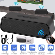 LOUD Bluetooth Speaker Wireless Outdoor Stereo Bass TWS/USB/TF/FM Radio Portable