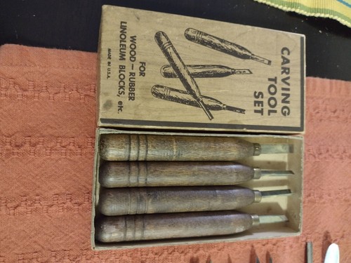 Set di strumenti vintage per intaglio legno