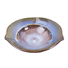 Bill Campbell Art Pottery Flambe Glaze Bowl 8.5" x 3.5"