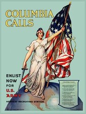 7623.Vintage design Poster.Home room office decor.Enlist for US Army.Old Glory.