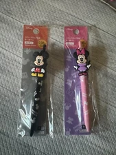 Disney x Daiso Japan Set Of 2 Mickey & Minnie Mouse Black Ink Pens