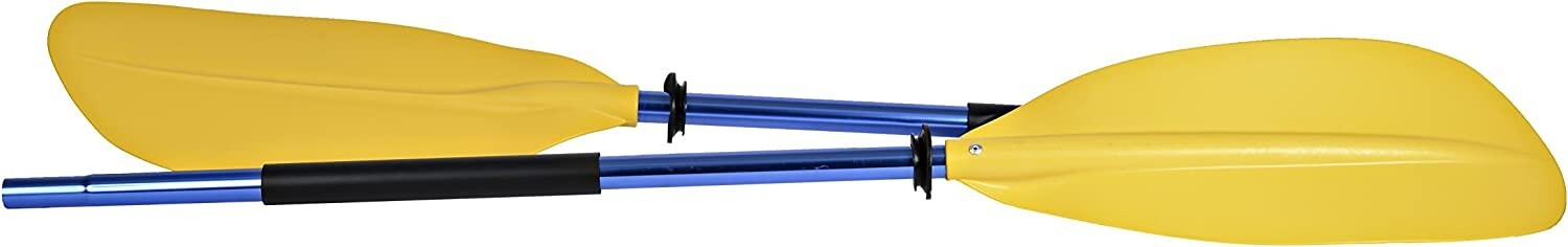 H2o Kayaks  Asymmetrical Kayak Paddle 220 cm Yellow Blade and Blue Shaft 2 PART