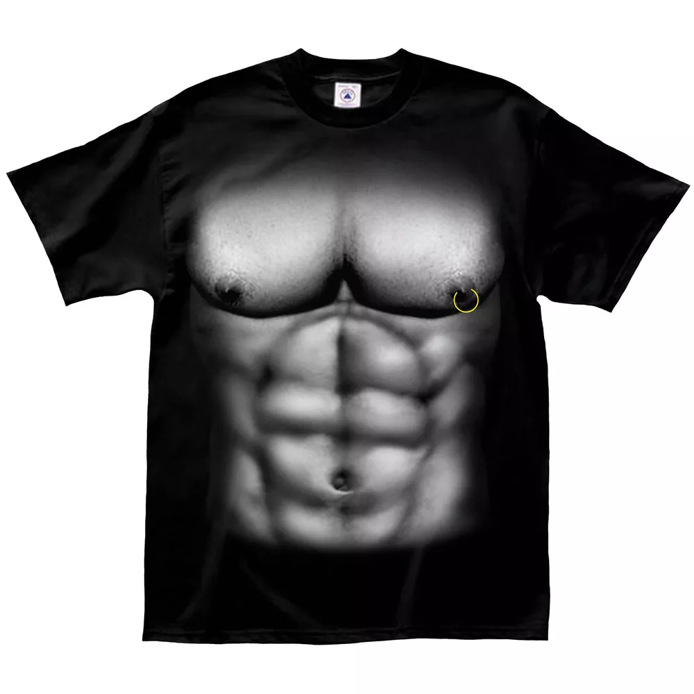 Muscle Bodybuilder Six Pack Abs Ripped T-Shirt Men Boys Kids T-Shirt