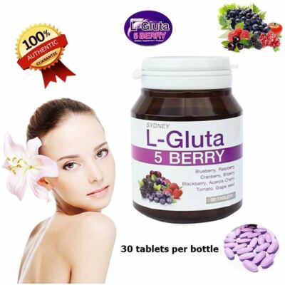 Sydney L-Gluta 5 berry natural extracts brighten whitening skin reduce  wrinkle