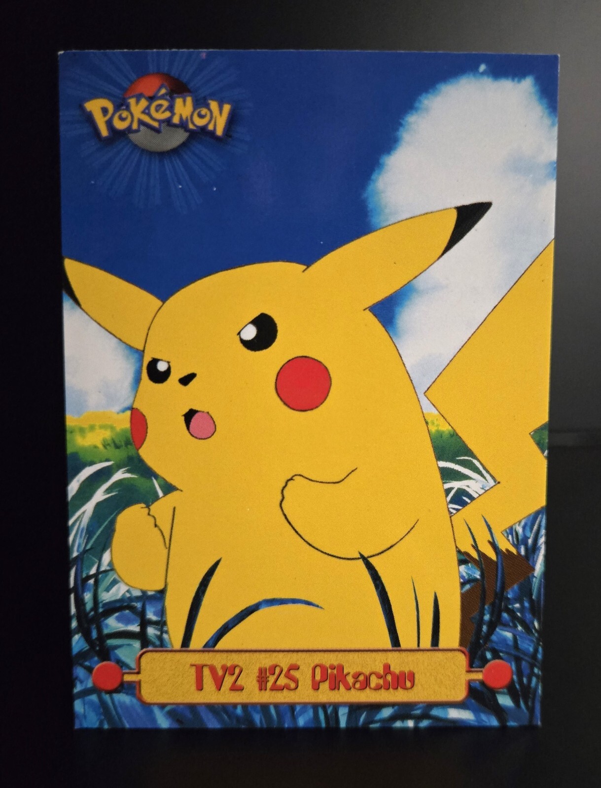 TOPPS - TV2 #25 PIKACHU - TV ANIMATION EDITION (1999) - BLACK LABEL - LP/NM
