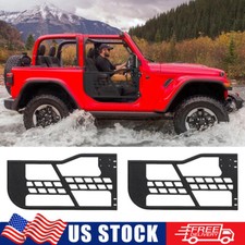 1 Pair For 1997-2006 Jeep Wrangler Tj 2-door Tubular Doors Tube Half Door Guards