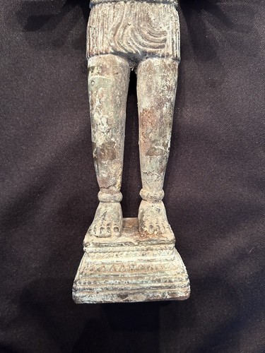 Vishnu Bronze Statue 11" Antik Khmer Tibet Buddhismus Figur - LESEN - Bild 3 von 11