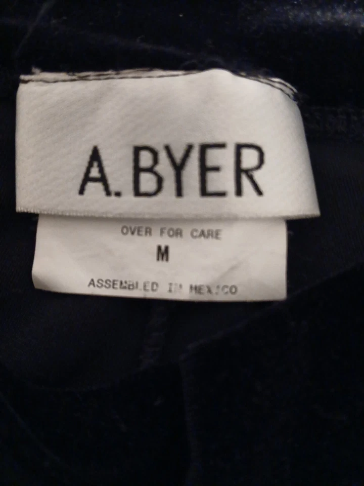 A BYER Women M Black Poly Stretch Soft Flare Leg Dress Christmas Pants 29" Ins - Image 3 of 4