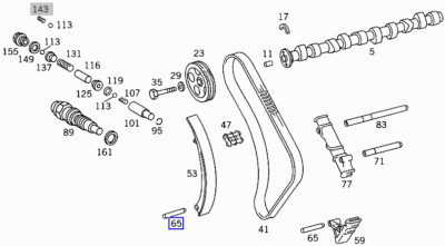 MERCEDES Timing Chain Guide Rail Dowel Pin A6069970210 for sale 