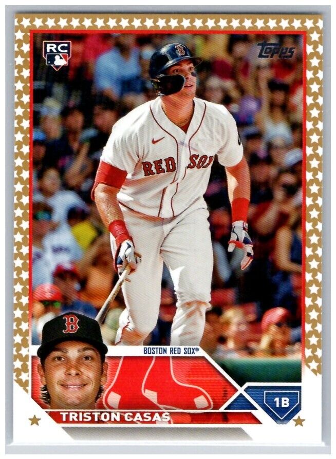 #92 Triston Casas Boston Red Sox RC 2023 Topps Gold Star Parallel   ...