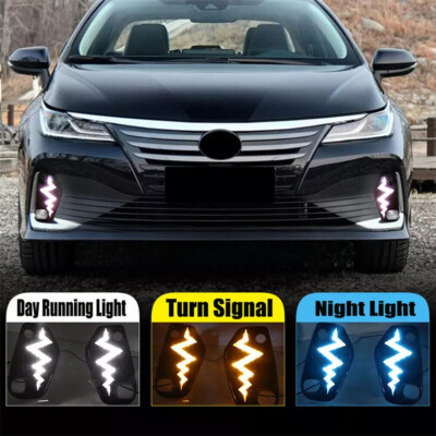 Fit For Allion 2021 LED DRL Front Daytime Running Light Lamp Streamer 3-Color