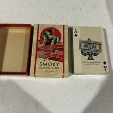 Vintage “Smoky” Playing Cards – Dog & Cigarette Design – Fairchild – Gilt Edges