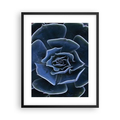 Wandbilder 40x50cm Poster Blau Kaktus Blume Wandposter Bilder Wall Art Wanddeko