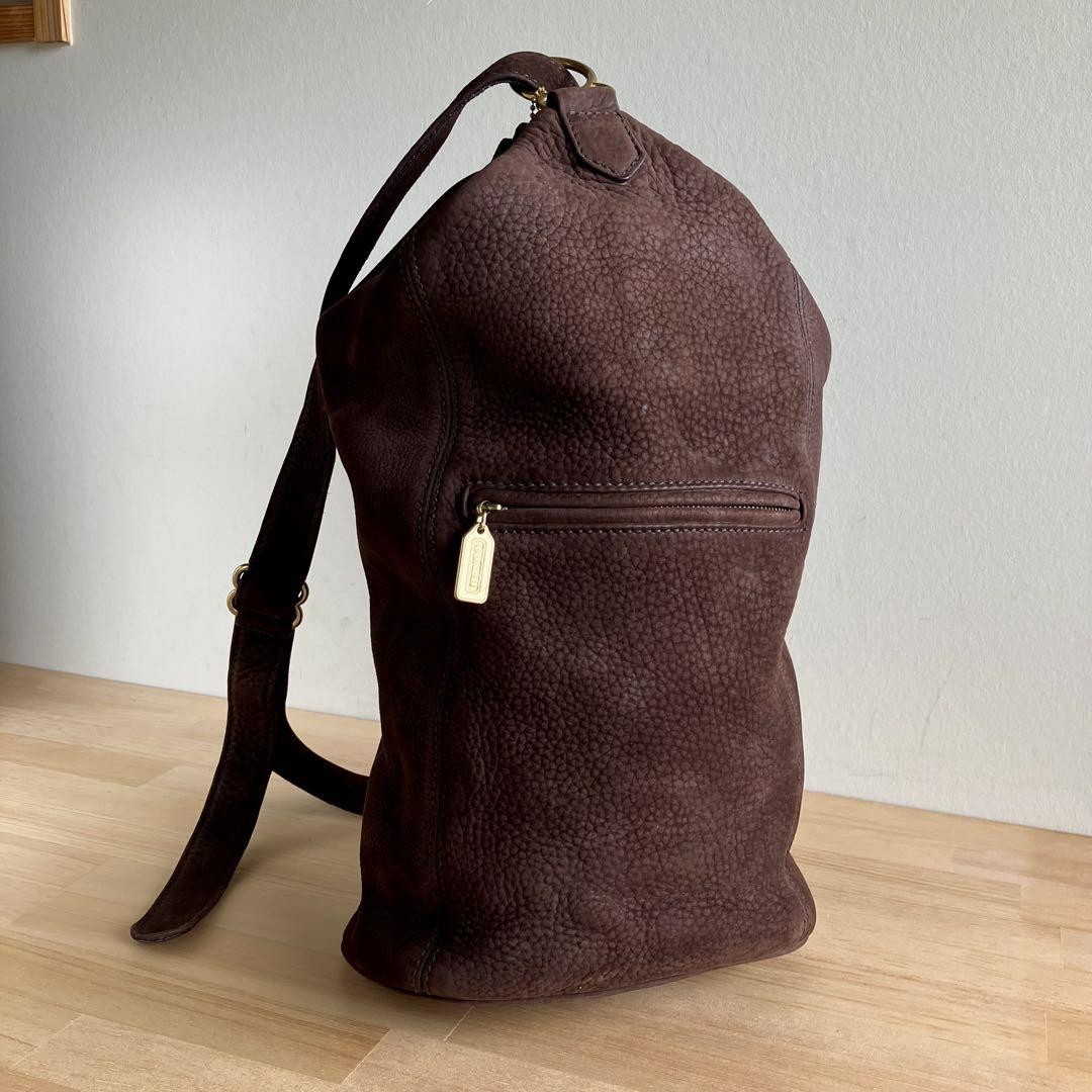 Vintage Coach Nubuck Flat Pack Backpack in Bramble Made in USA Crossbody Bag
