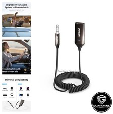 Bluetooth Car Adapter 3.5mm Aux Receiver USB Powered Built in Microphone Hands