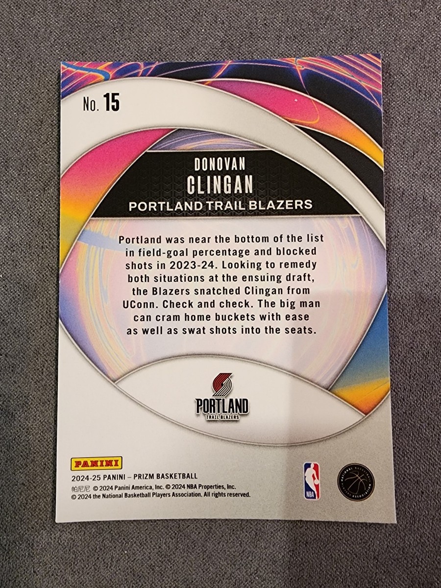 2024-25 Panini Prizm Donovan Clingan #15 Instant Impact | eBay