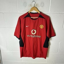 Vintage Manchester United Football Shirt Mens Large Nike 2002/04 #10 Nistelrooy
