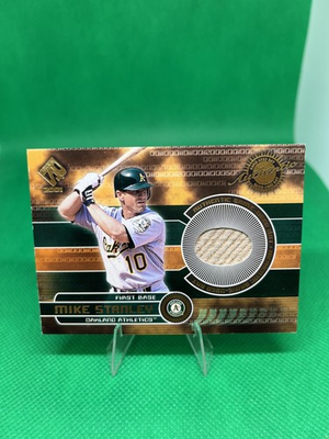 #ad #ad 2001 Pacific Private Stock *Game Used Gear* Mike Stanley Oakland Athletics #137 $4.79
