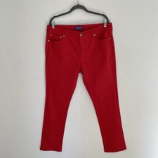 RALPH LAUREN PURPLE LABEL Women  s Size 32 160 Collection Red Slim Fit Jeans