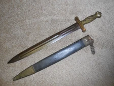 CIVIL WAR AMES SPRINGFIELD ARTILLERY SWORD WITH SCABBARD, DATED 1835