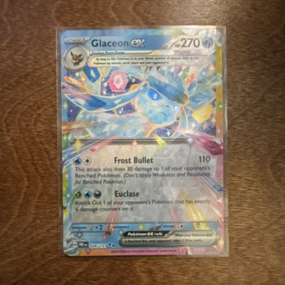 Glaceon ex 026/131 Sv: Prismatic Evolutions Holo 270 HP English Double Rare